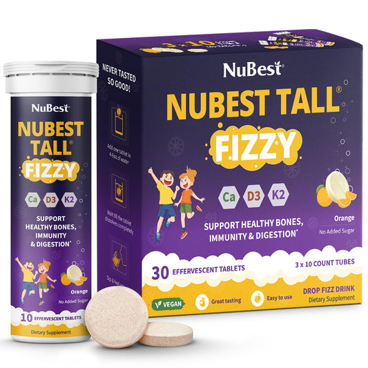 NuBest Tall Fizzy - صحة عظام الأطفال، المناعة والهضم (عبوة 3)