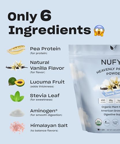 NUFYX Heavenly Protein Powder – Creamy Vanilla, 120 Scoops