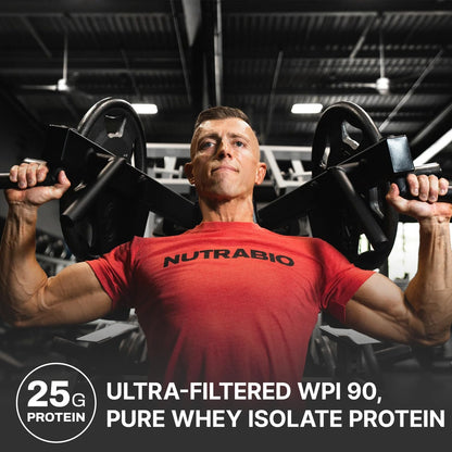 NutraBio 100% Whey Protein Isolate Powder – 25g Protein, Low Carb, Soy & Gluten Free, Creamy Vanilla, 5 Lbs