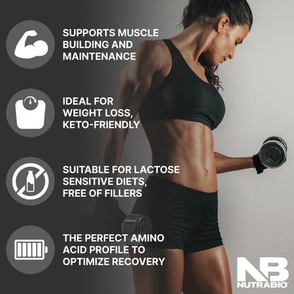 NutraBio 100% Whey Protein Isolate Powder – 25g Protein, Low Carb, Gluten Free – Chocolate Peanut Butter, 5 Lbs