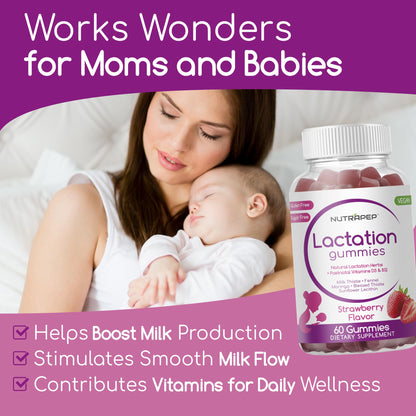 NutraPep Lactation Gummies – Postnatal Support & Milk Production Boost (D3, B12, Milk Thistle)