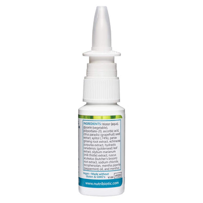 NutriBiotic Nasal Spray Plus 1 Fl Oz – Drug-Free Nasal Lubricant with GSE, Xylitol & Botanicals