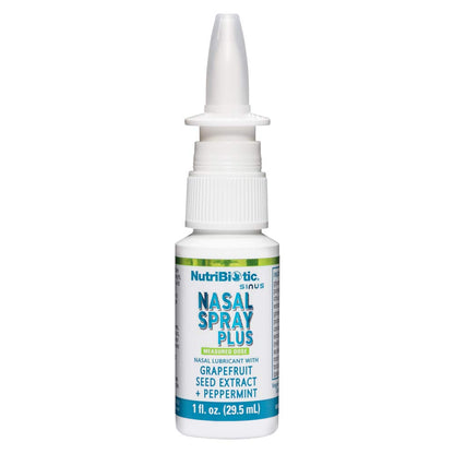 NutriBiotic Nasal Spray Plus 1 Fl Oz – Drug-Free Nasal Lubricant with GSE, Xylitol & Botanicals