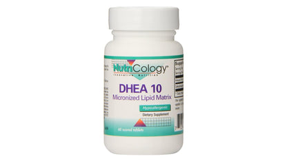 NutriCology DHEA 10 mg Sustained Release Tablets, 60 Count | Soy Free & Hypoallergenic