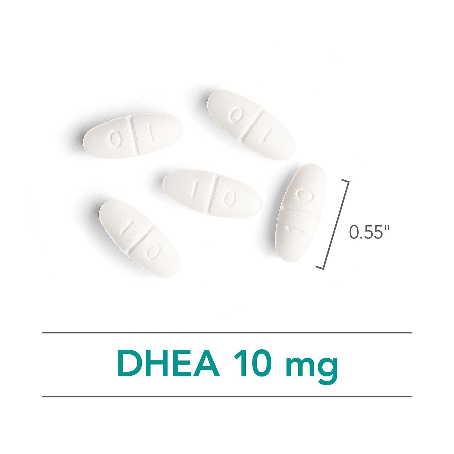 NutriCology DHEA 10 mg Sustained Release Tablets, 60 Count | Soy Free & Hypoallergenic