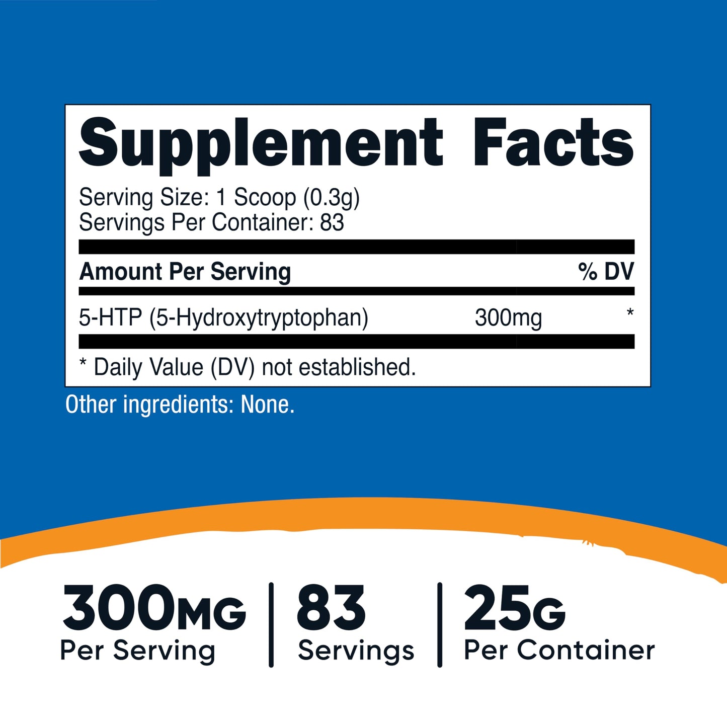 Nutricost 5-HTP Powder 25g | 300mg Per Serving | Gluten Free & Non-GMO | Pure 5-HTP
