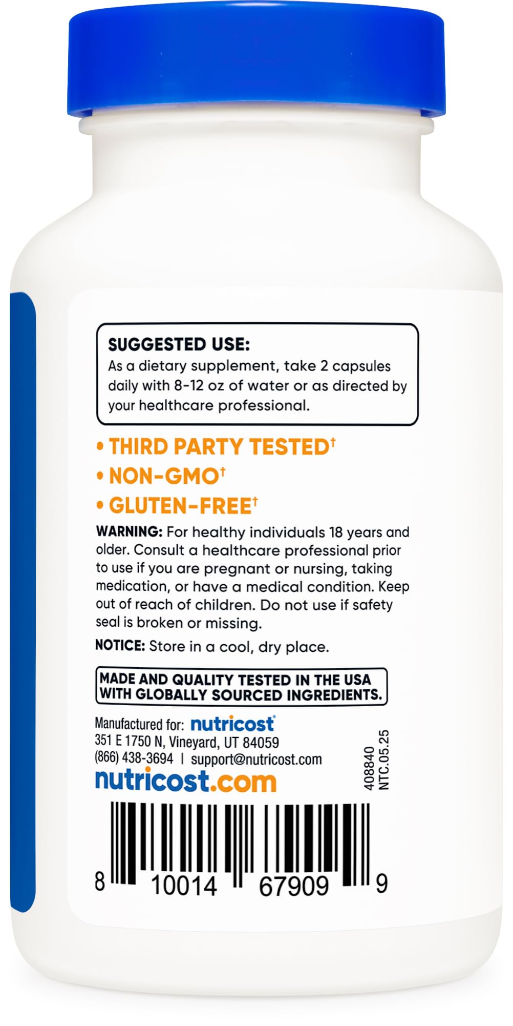 Nutricost Agmatine Sulfate 1000mg – 120 Caps | Gluten Free, Non-GMO