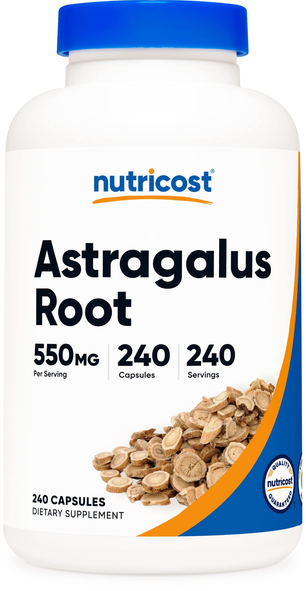 Nutricost Astragalus 550mg Capsules - 240 Vegetarian Capsules | Non-GMO & Gluten Free
