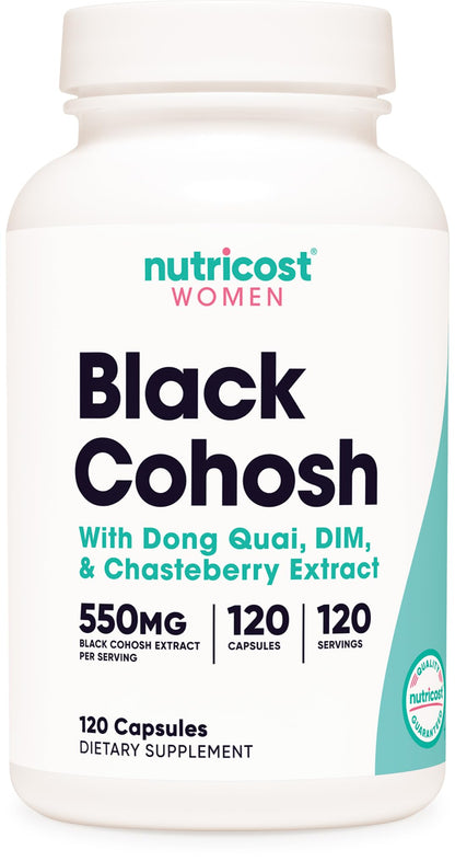 Nutricost Black Cohosh 660mg for Women | 120 Veggie Caps | Non-GMO, Gluten Free