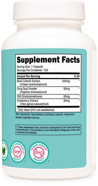 Nutricost Black Cohosh 660mg for Women | 120 Veggie Caps | Non-GMO, Gluten Free