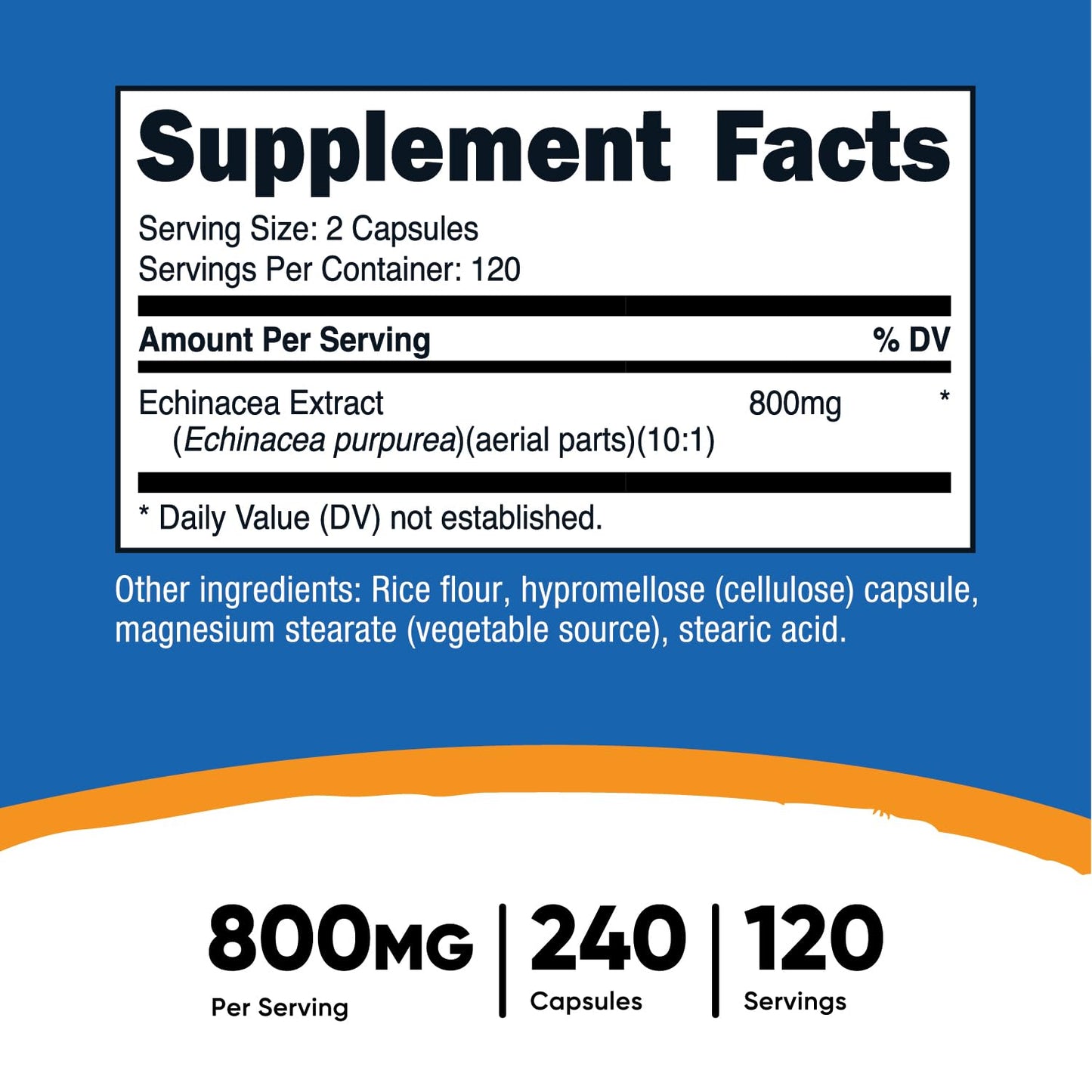 Nutricost Echinacea 800mg - 240 Vegetarian Capsules | Non-GMO, Gluten Free