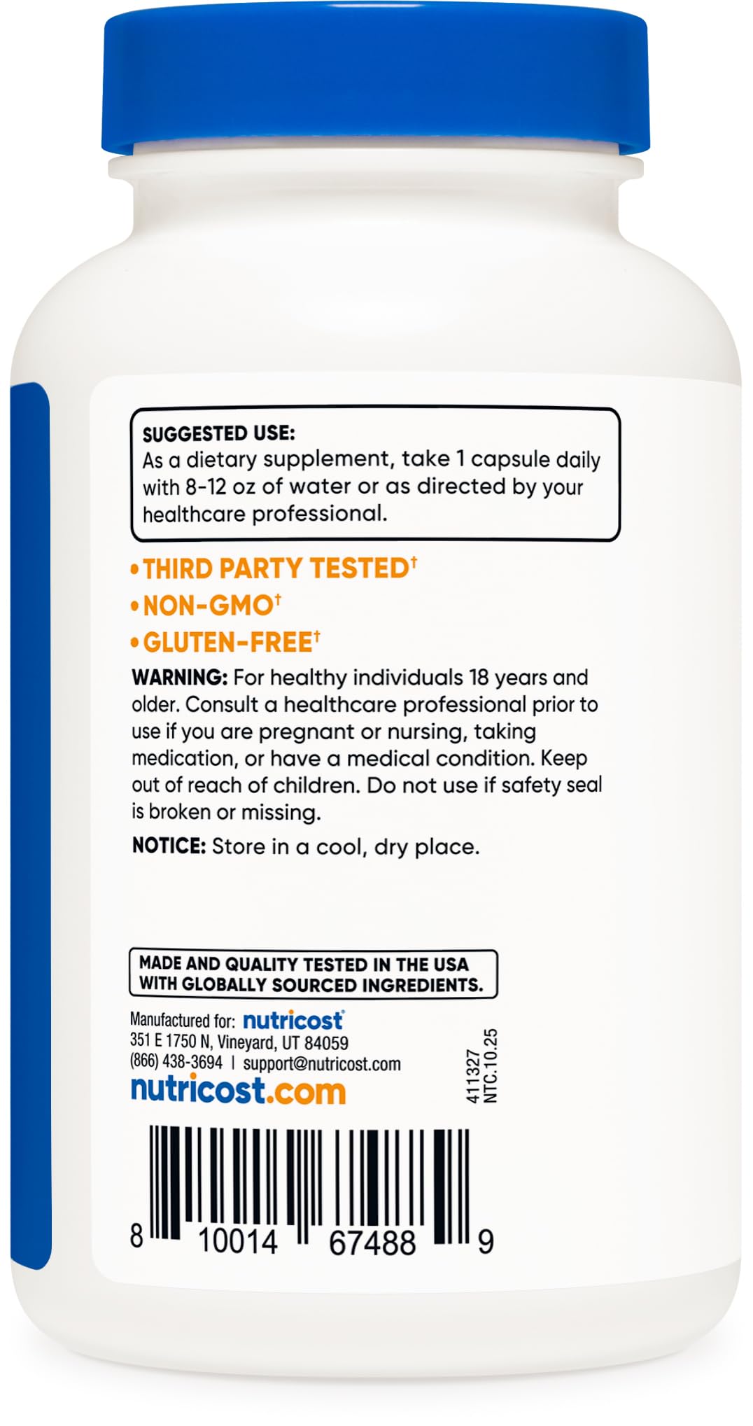 Nutricost L-Glycine 1000mg | 120 Vegetarian Capsules | Non-GMO & Gluten Free