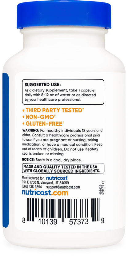 Nutricost Milk Thistle 300mg – 120 Capsules | Gluten-Free & Non-GMO