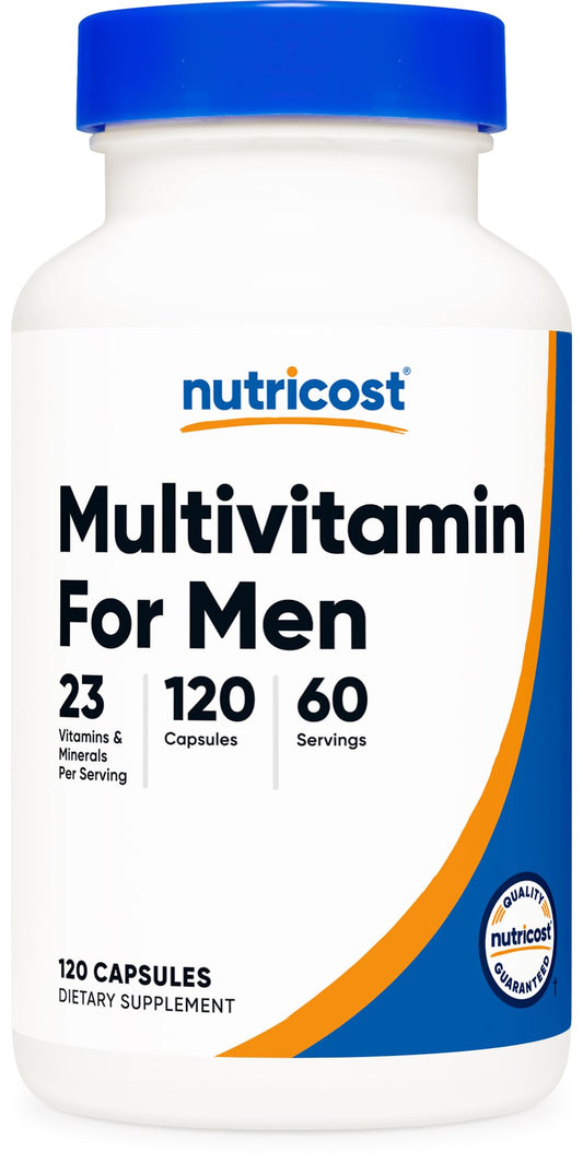 فيتامينات Nutricost المتعددة للرجال - 120 كبسولة | فيتامينات صحة الرجال