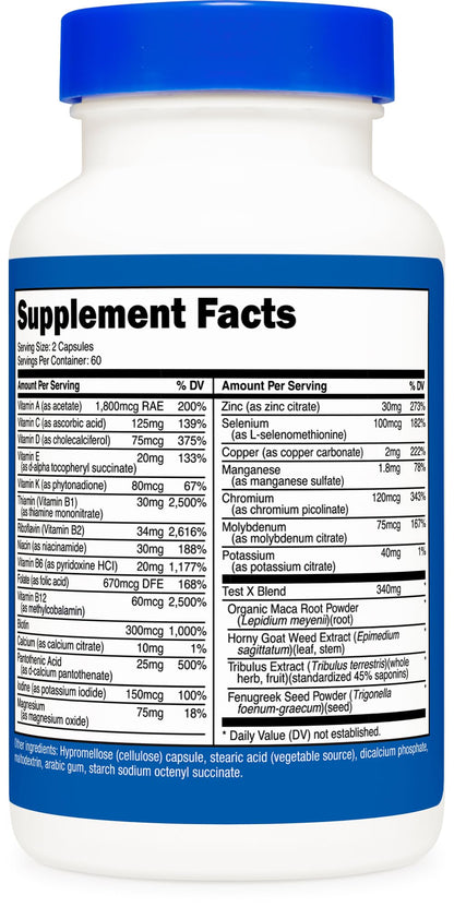 Nutricost Multivitamin for Men - 120 Capsules | Men's Health Vitamins
