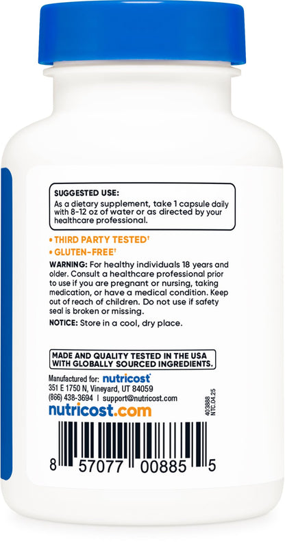 Nutricost Vitamin B1 (Thiamine) 100mg, 120 Capsules - Gluten Free and Non-GMO