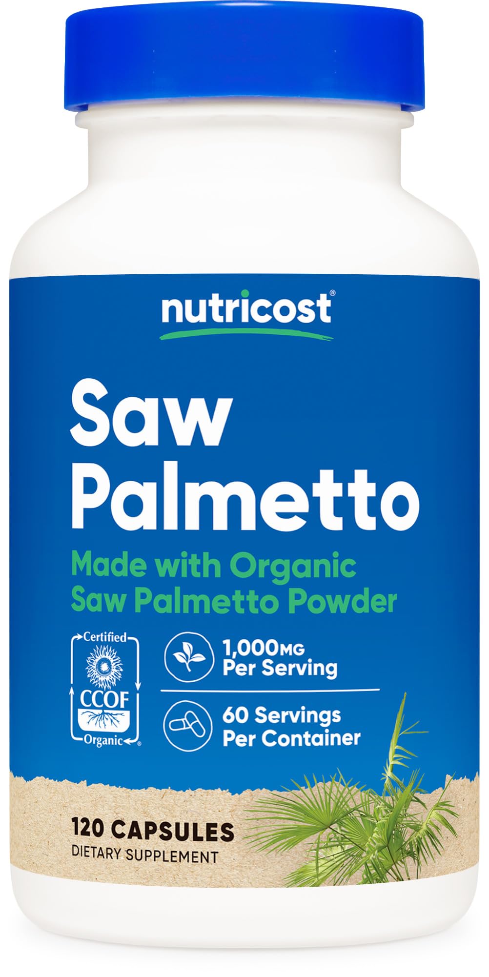 Nutricost Saw Palmetto 1000mg - 120 Capsules | CCOF Organic