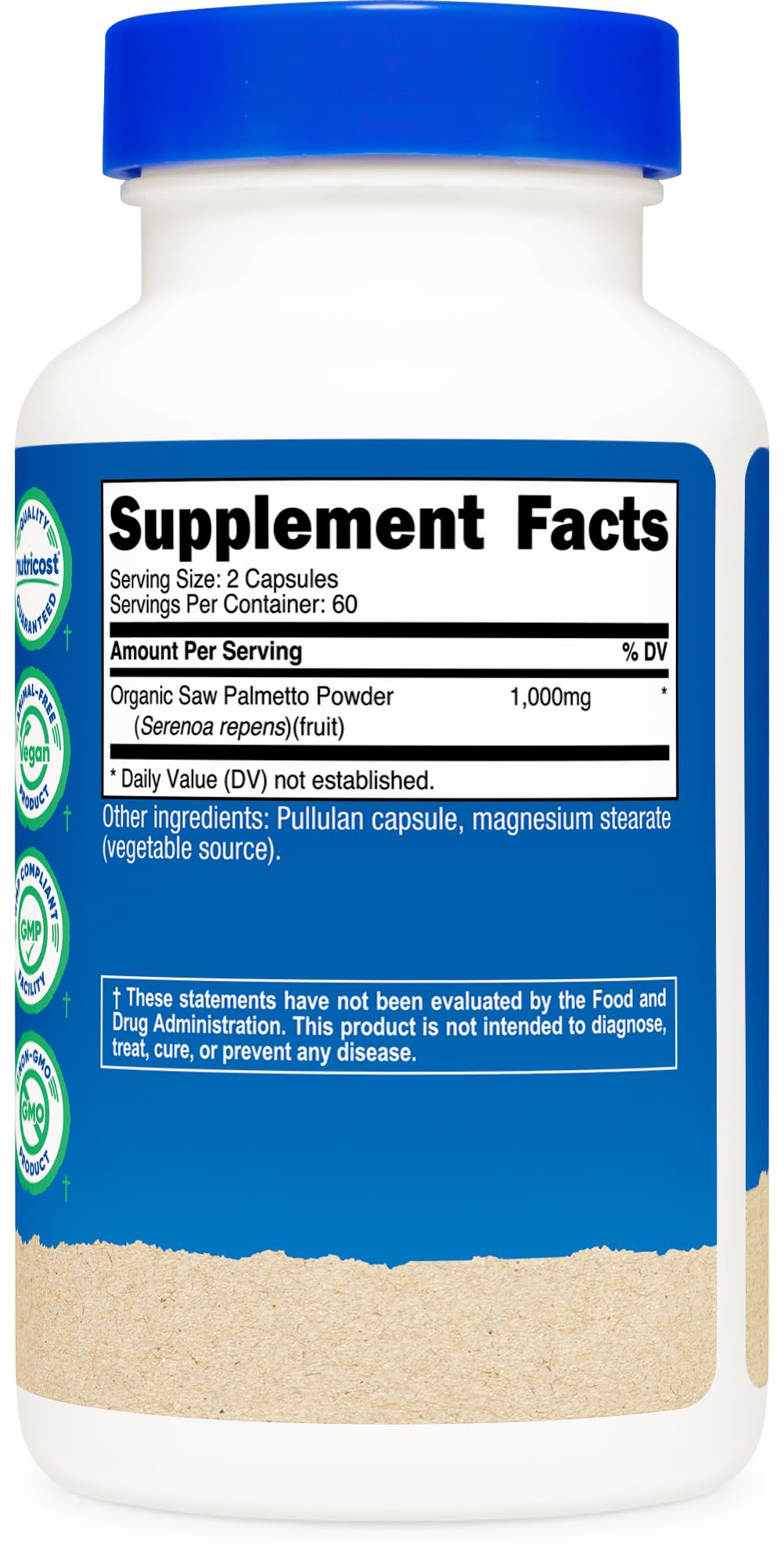 Nutricost Saw Palmetto 1000mg - 120 Capsules | CCOF Organic