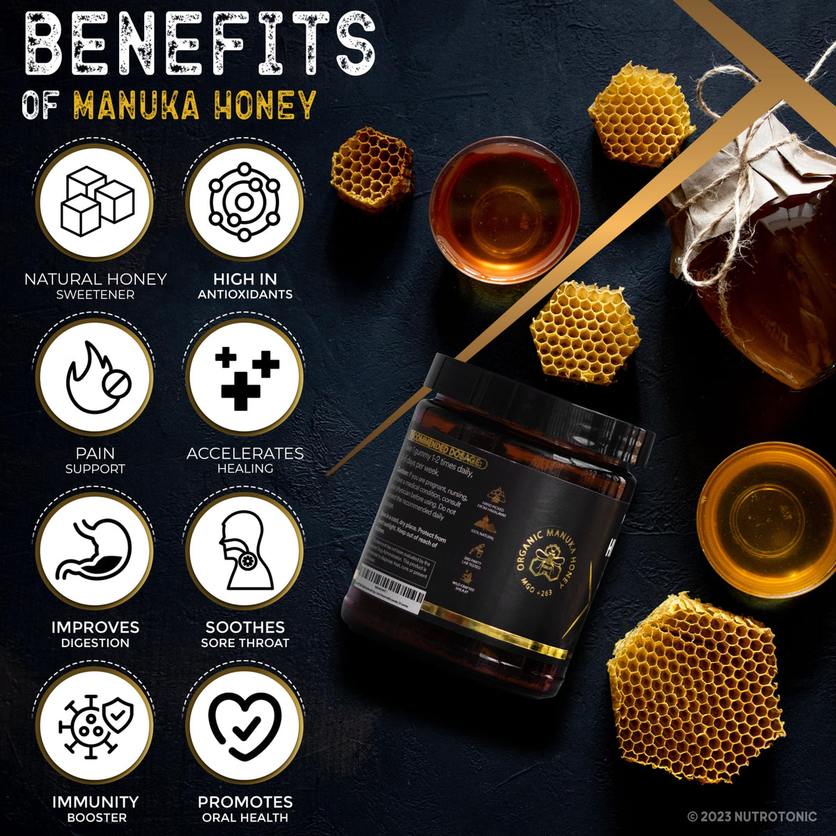 NutroTonic Himalayan Shilajit Gummies – Raspberry Vanilla, Manuka Honey MGO +263