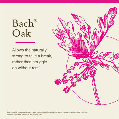 Bach Oak Flower Remedy - Restore Endurance | Natural Homeopathic Emotional Balance (20mL) - Vegan, Gluten Free, Sugar Free