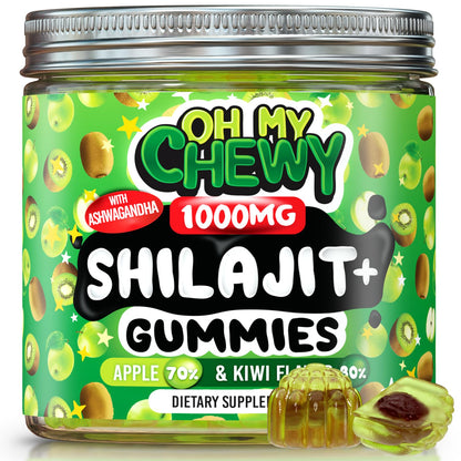 OH MY CHEWY Himalayan Shilajit Gummies - High Potency Gold-Grade Resin | Energy & Immune Support
