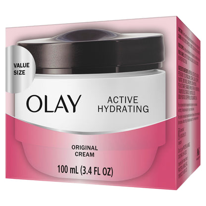 Olay Active Hydrating Cream – Face Moisturizer, 3.4 fl oz | 48-Hour Hydration