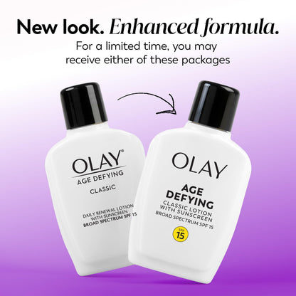 Olay Age Defying Classic Daily Renewal Lotion with SPF 15 – 4 oz