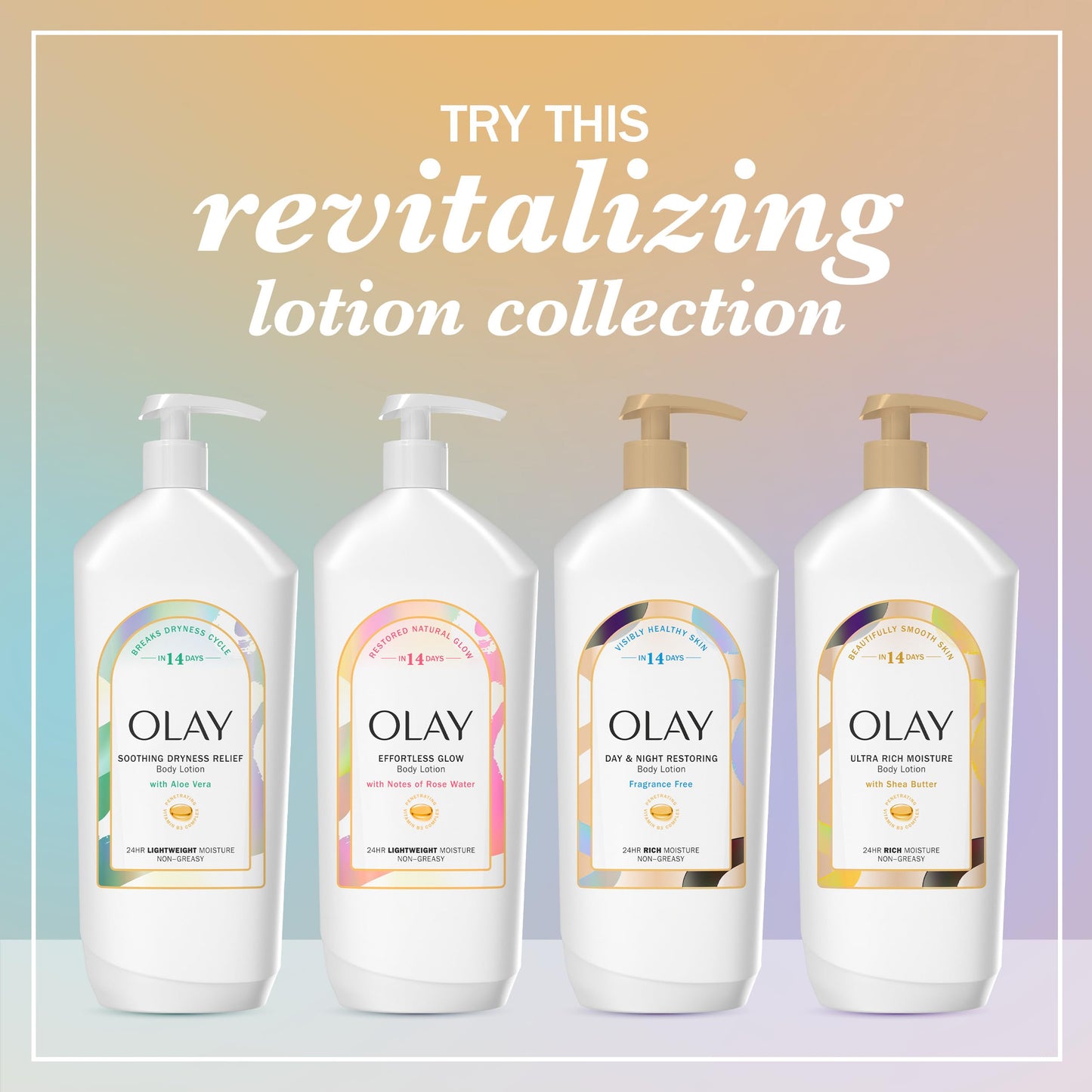 Olay Body Lotion for Women – 24-Hour Hydration, Day & Night Restoring, Fragrance Free, 18 oz