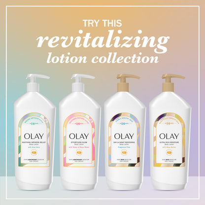 Olay Body Lotion for Women – 24-Hour Hydration, Day & Night Restoring, Fragrance Free, 18 oz