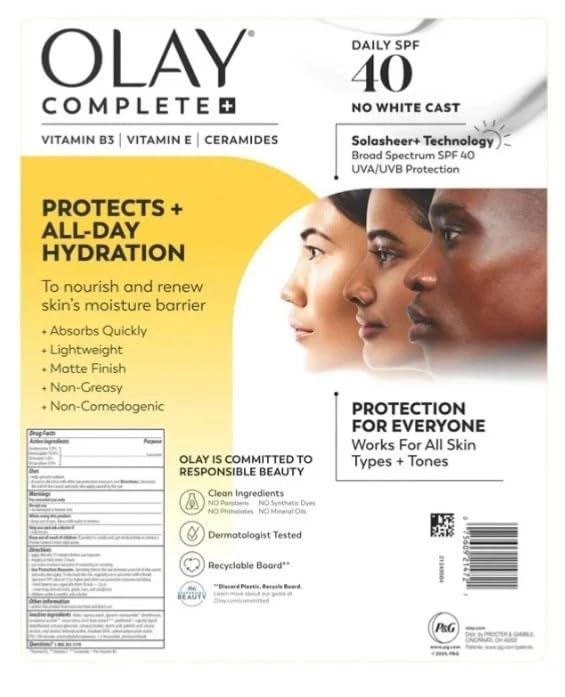 OLAY Complete Daily Facial Moisturizer with SPF 40 — 2-Pack