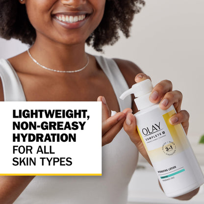 Olay Complete+ Hydrating Lotion Fragrance-Free | 3-in-1 Daily Moisturizer