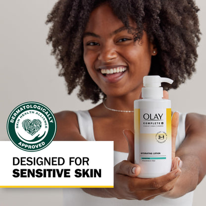 Olay Complete+ Hydrating Lotion Fragrance-Free | 3-in-1 Daily Moisturizer