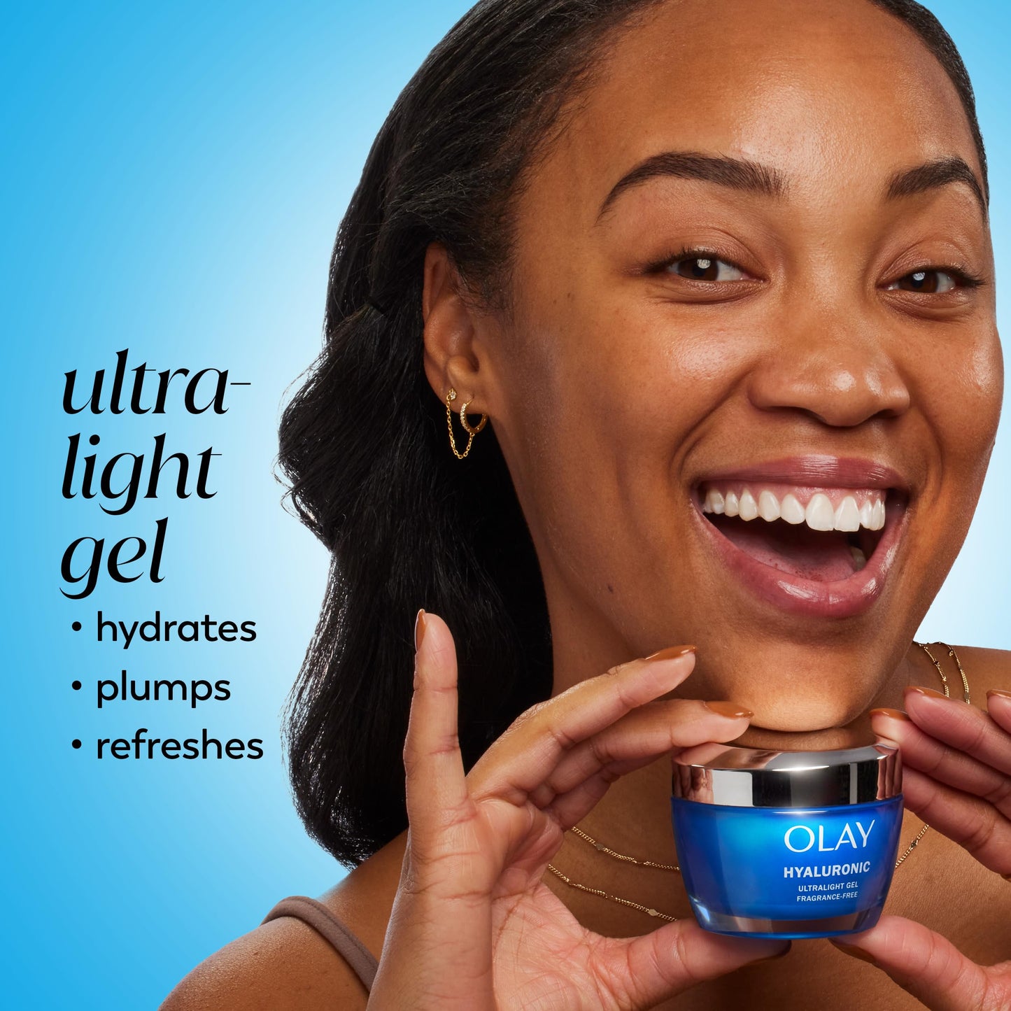 Olay Regenerist Hyaluronic and Peptide 24 Gel Moisturizer – Fragrance-Free, 0.5 oz Trial Size
