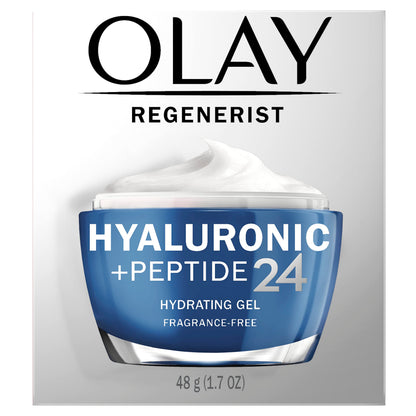 Olay Regenerist Hyaluronic + Plum Refresh Ultralight Gel – Fragrance-Free Hydration (1.7 oz)
