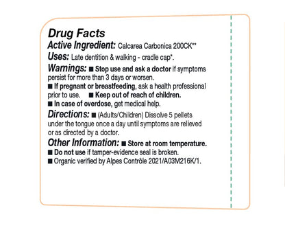 OLLOIS Calcarea Carbonica 200ck – Organic & Lactose-Free Homeopathic Medicine, 80 Pellets (Pack 1)