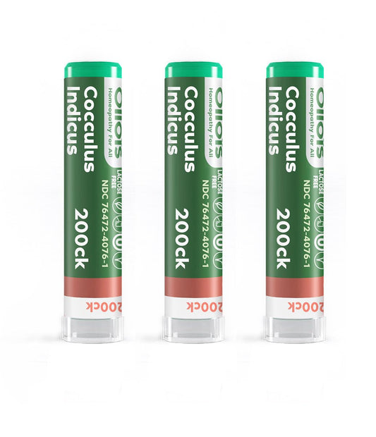 OLLOIS Cocculus indicus 200ck دواء المعالجة المثلية العضوي النباتي - 80 حبة (عبوة من 3)