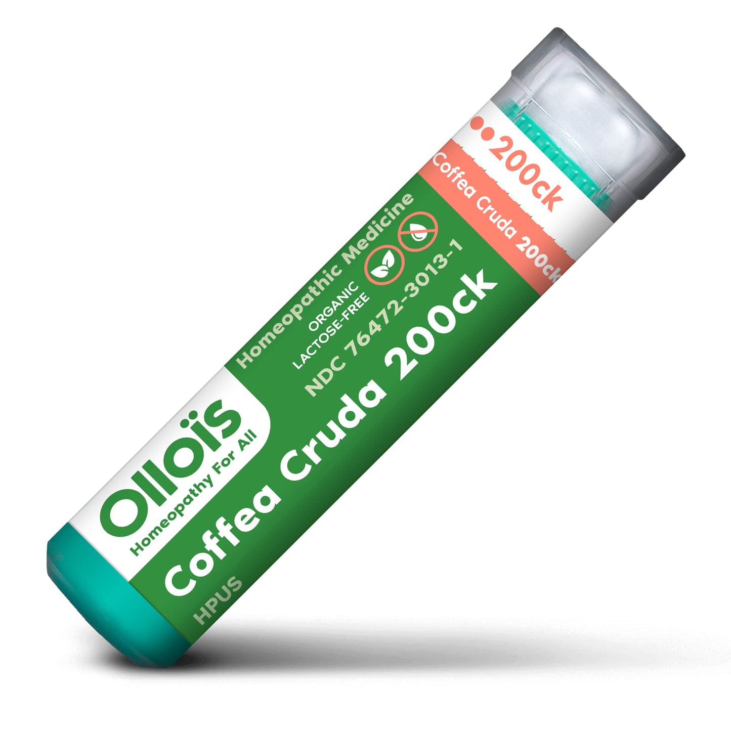 OLLOIS Coffea Cruda 200ck – Organic & Lactose-Free Homeopathic Medicine, 80 Pellets