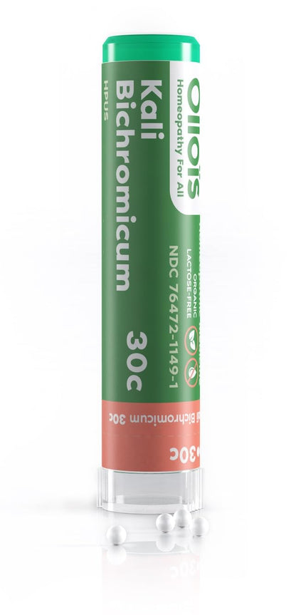 OLLOIS Kali Bichromicum 30C Organic Lactose-Free Homeopathic Medicine – 80 Pellets