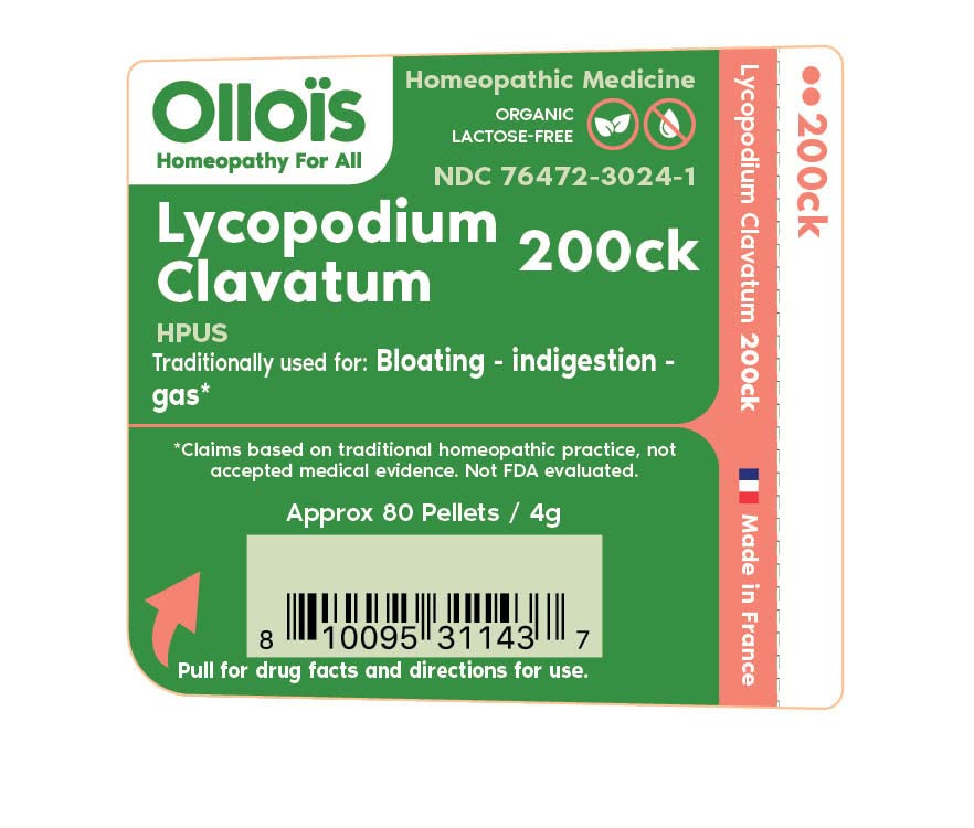 OLLOIS Lycopodium Clavatum 200ck – Organic, Lactose-Free, Vegan Homeopathic Medicine | 80 Pellets (Pack of 1)