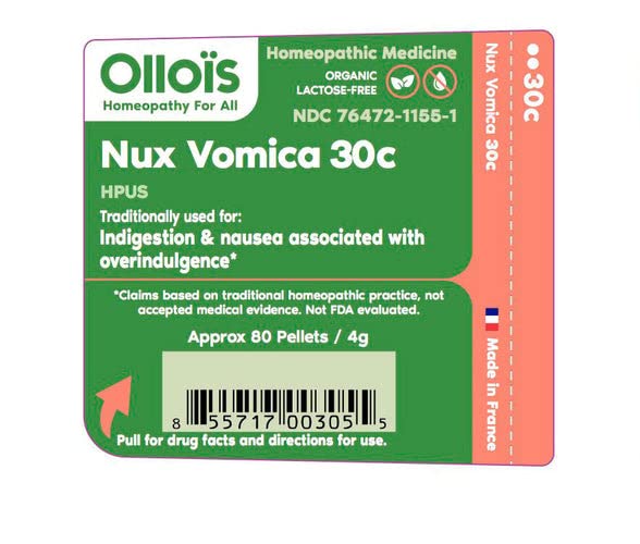 OLLOIS Nux Vomica 30c Organic Homeopathic Medicine – 80 Pellets (Pack of 3) – Kosher, Lactose-Free