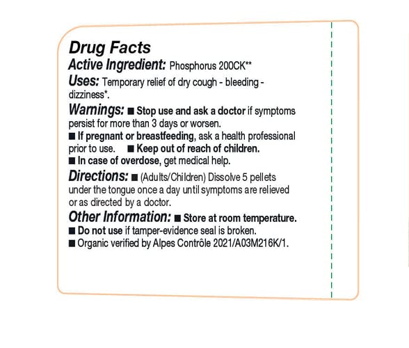 OLLOIS Phosphorus 200ck Organic Homeopathic Medicine – Pack of 3 (80 Pellets) | Lactose-Free, Kosher