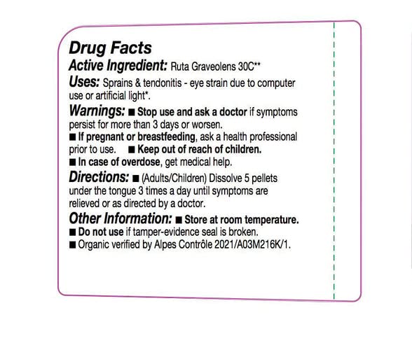 OLLOIS Ruta Graveolens 30c Organic – Lactose-Free, Kosher Homeopathic Medicine, 80 Pellets (Pack of 3)