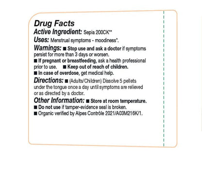 OLLOIS Sepia 200ck Organic, Lactose-Free, Kosher Homeopathic Medicine – 80 Pellets (Pack of 3)