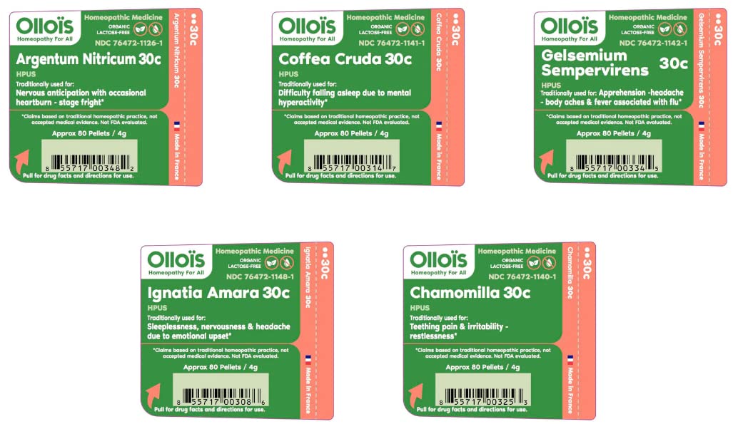 OLLOIS Stress & Sleep Kit - 5 Tubes | Organic Homeopathic Remedies