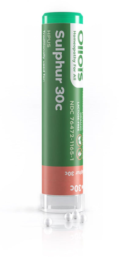 OLLOIS Sulphur 30c – Organic Lactose-Free Homeopathic Medicine (80 Pellets)