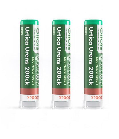 OLLOIS Urtica Urens 200ck – Organic, Lactose-Free Vegan Homeopathic Medicine, 80 Pellets (Pack of 3)