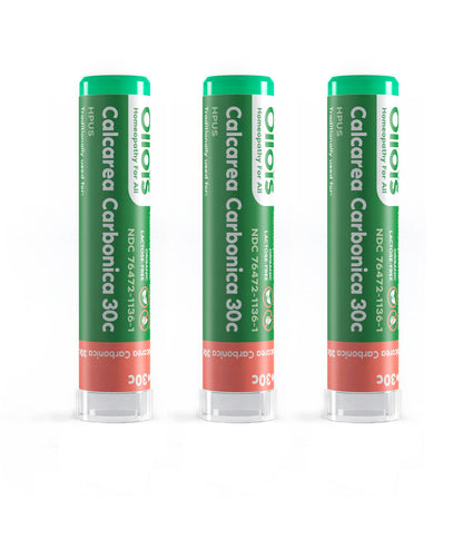 OLLOIS Calcarea Carbonica 30c Organic Homeopathic – Lactose-Free, Kosher (80 Pellets, Pack of 3)