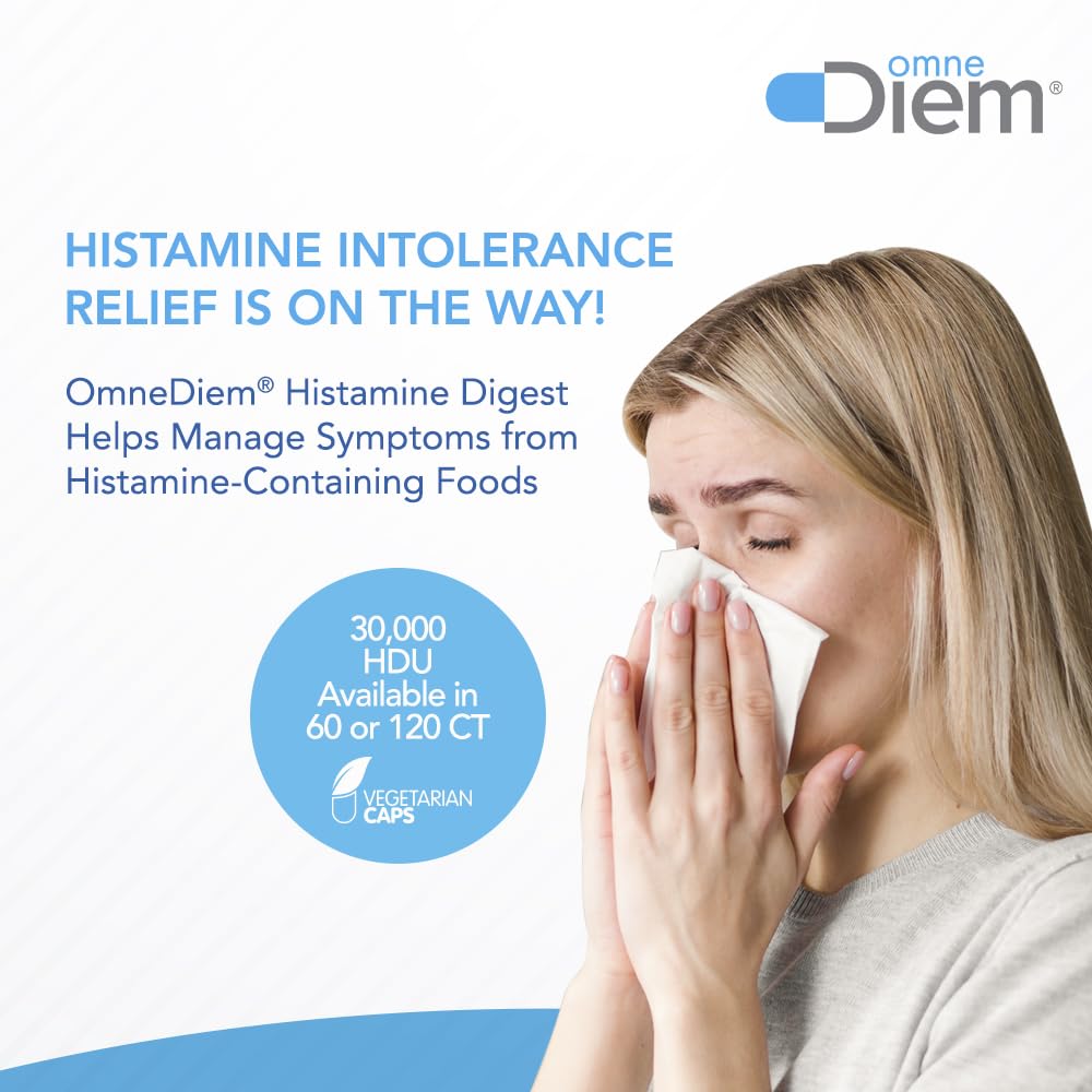 Omne Diem DAO 30,000 HDU – Histamine Digestive Enzyme | 60 Vegetarian Capsules
