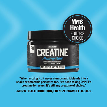 ONNIT Creatine Monohydrate Powder - 30 Servings, 5.29 oz, Non-GMO