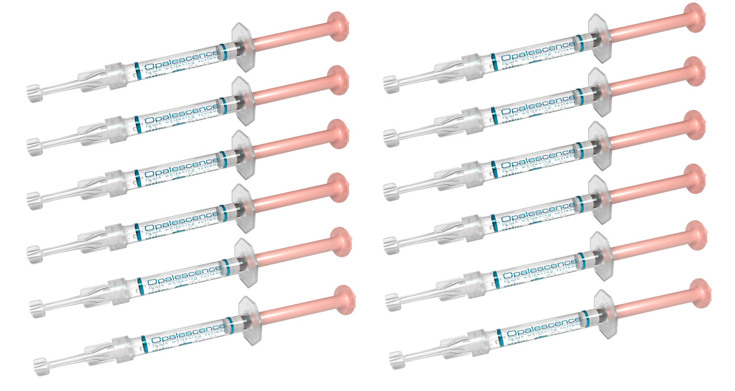 Opalescence 20% PF Gel Syringes Refill Kit (12 Syringes) Carbamide Peroxide – Melon Flavor, Made by Ultradent